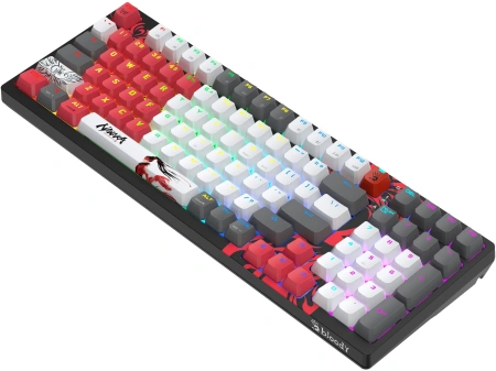 Клавиатура A4Tech WS98 Naraka механическая серый/красный USB беспроводная BT/Radio for gamer LED (WS98)