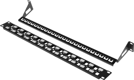 Патч-панель наборная Hyperline PPBL3-19-24S-RM 19" 1U 24xRJ45