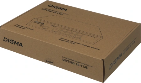 Коммутатор Digma DSP708G-2S-T135 (L2+) 8x1Гбит/с 2SFP 8PoE 8PoE+ 135W управляемый