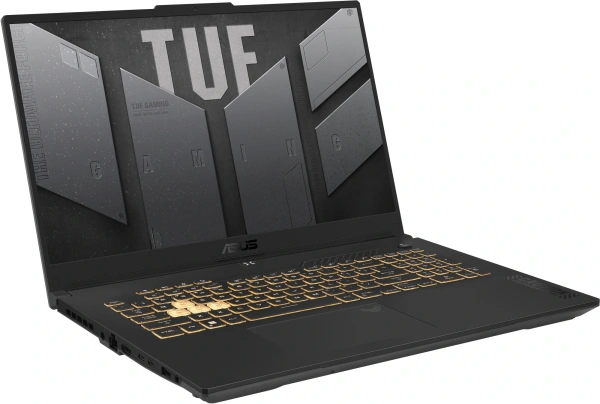 Ноутбук Asus TUF Gaming F17 FX707VJB-HX100 Core 5 210H 16Gb SSD512Gb NVIDIA GeForce RTX 3050 6Gb 17.3" IPS FHD (1920x1080) без ОС grey WiFi BT Cam (90NR0MY5-M003R0)
