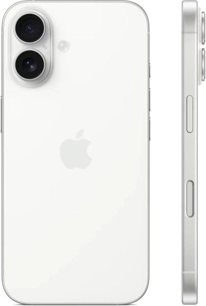 Смартфон Apple A3287 iPhone 16 256Gb белый моноблок 3G 4G 1Sim 6.1" 1179x2556 iOS 18 48Mpix 802.11 a/b/g/n/ac/ax/be NFC GPS Protect