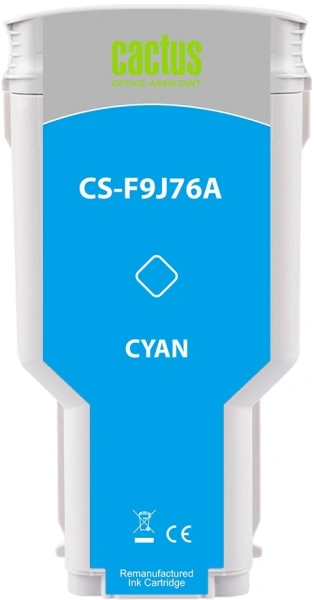 Картридж струйный Cactus CS-F9J76A 727 XXL голубой (300мл) для HP DJ T920/T930/T1500/T1530/T2500/T2530 с чипом
