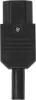 Вилка Lanmaster LAN-IEC-320-C13 (упак.:1шт) 1м черный