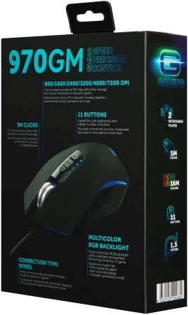 Мышь GMNG 970GM черный оптическая 7200dpi USB 11but (1533177)