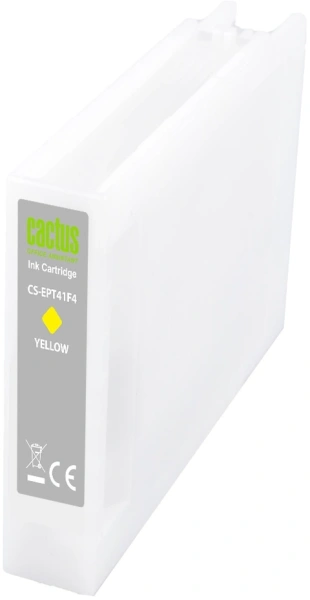 Картридж струйный Cactus CS-EPT41F4 T41F4 желт.пигм. (350мл) для Epson SureColor SC-T5400M/SC-T3405/SC-T5405 с чипом