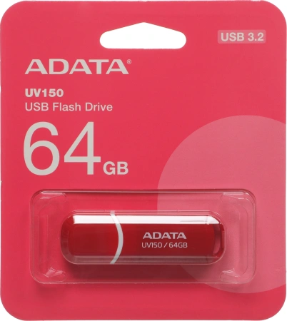 Флеш Диск A-Data 64Gb DashDrive UV150 AUV150-64G-RRD USB3.0 красный