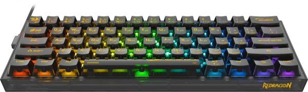 Клавиатура Redragon Fizz механическая прозрачный/черный USB Multimedia for gamer LED (71737) кабель 1.8м