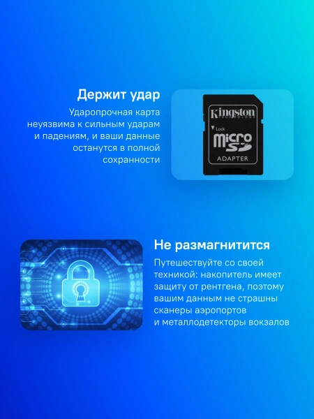 Флеш карта microSDXC 256GB Kingston SDCG3/256GB Canvas Go! Plus + adapter