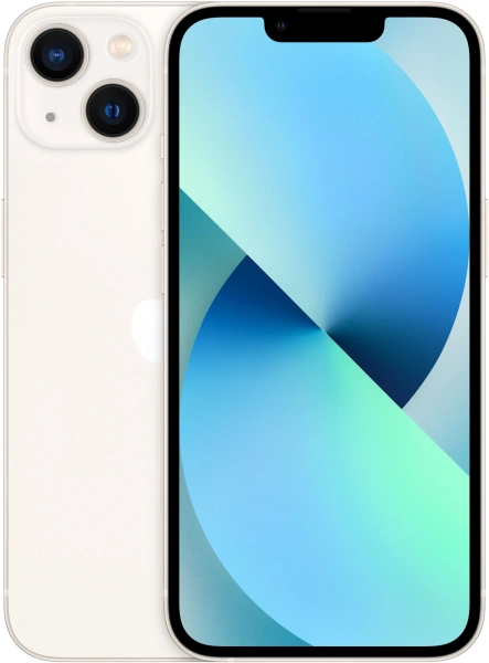 Смартфон Apple A2633 iPhone 13 128Gb 4Gb сияющая звезда моноблок 3G 4G 1Sim 6.1" 1170x2532 iOS 16 12Mpix 802.11 a/b/g/n/ac/ax NFC GPS GSM900/1800 GSM1900 Protect