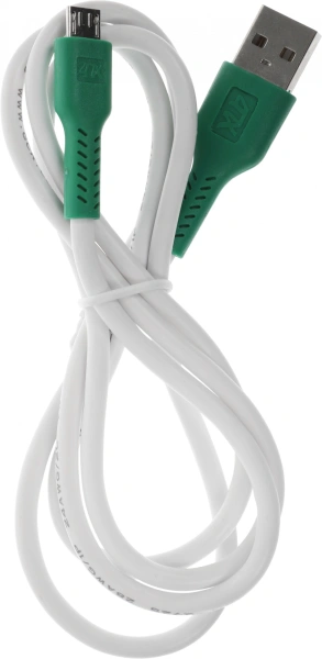 Кабель Greenconnect 4PH-R90067 USB (m)-micro USB (m) 1м зеленый/белый пакет