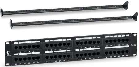 Патч-панель Cabeus PL-48-CAT.5E-DUAL 19" 1U 48xRJ45 кат.5E UTP