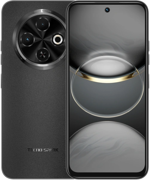 Смартфон Tecno Spark 30C 128Gb 4Gb черный моноблок 3G 4G 2Sim 6.67" 720x1600 Android 14 48Mpix 802.11 a/b/g/n/ac NFC GPS GSM900/1800 GSM1900 Protect FM A-GPS microSD max1024Gb