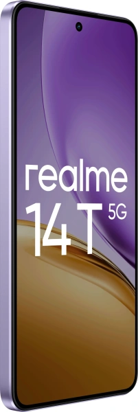 Смартфон Realme RMX5078 14T 5G 128Gb 8Gb фиолетовый моноблок 3G 4G 2Sim 6.67" 1080x2400 Android 15 50Mpix 802.11 a/b/g/n/ac NFC GPS GSM900/1800 GSM1900 Protect