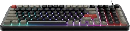 Клавиатура MSI GK110 черный/серый USB Multimedia for gamer LED (S11-04RU258-HH9) кабель 1.5м