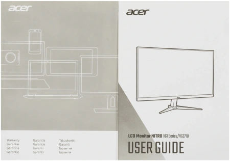 Монитор Acer 27" VG271UM3BMIIPX черный IPS LED 1ms 16:9 HDMI M/M матовая 250cd 178гр/178гр 2560x1440 180Hz FreeSync Premium DP 2K 4.9кг