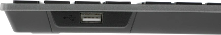 Клавиатура A4Tech FX60H серый USB slim LED (FX60H GREY/WHITE) кабель 1.5м