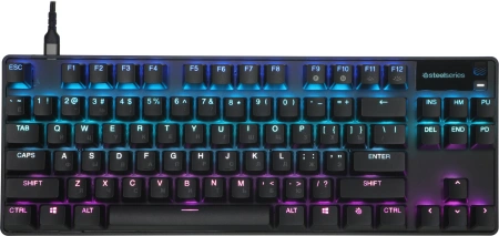 Клавиатура Steelseries Apex Pro TKL механическая черный USB for gamer LED (подставка для запястий) (64856)