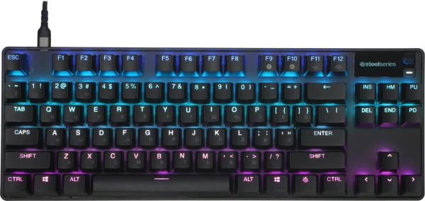 Клавиатура Steelseries Apex Pro TKL механическая черный USB for gamer LED (подставка для запястий) (64856)