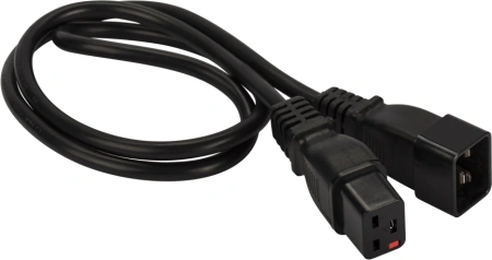 Шнур питания Lanmaster LAN-PP19L/20-0.5-BK C19-Schuko проводник.:3x1.5мм2 0.5м 220В 16А (упак.:1шт) черный