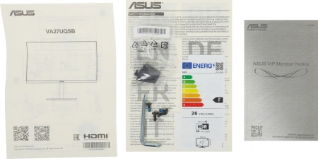 Монитор Asus 27" Business VA27UQSB черный IPS LED 16:9 HDMI M/M матовая HAS Piv 1000:1 350cd 178гр/178гр 3840x2160 60Hz DP 4K USB 6.5кг