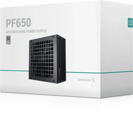 Блок питания Deepcool ATX 650W PF650 80+ white (20+4pin) APFC 120mm fan 6xSATA RTL