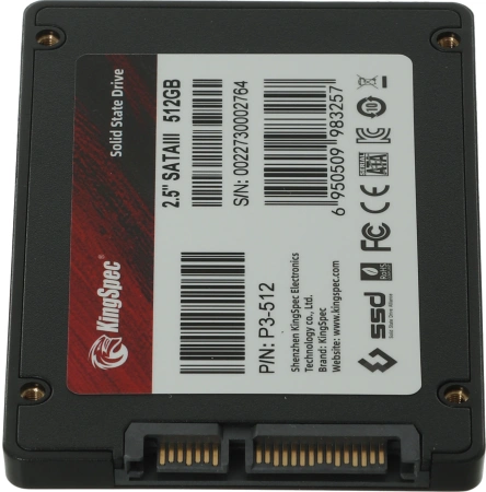 Накопитель SSD Kingspec SATA-III 512GB P3-512 2.5"