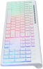 Клавиатура Оклик 490ML белый USB slim Multimedia LED