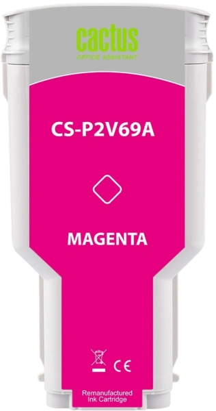 Картридж струйный Cactus CS-P2V69A №730 пурпурный (300мл) для HP Designjet T1600/1700/2600 с чипом