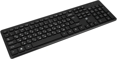 Клавиатура Оклик K733 черный USB slim Multimedia