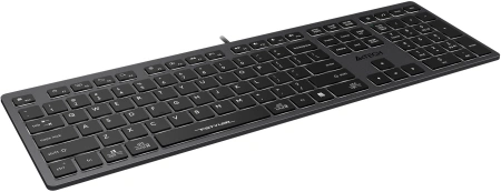 Клавиатура A4Tech FX60H серый USB slim LED (FX60H GREY/WHITE) кабель 1.5м