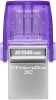 Флеш Диск Kingston 256Gb DataTraveler microDuo 3C DTDUO3CG3/256GB USB3.0 фиолетовый