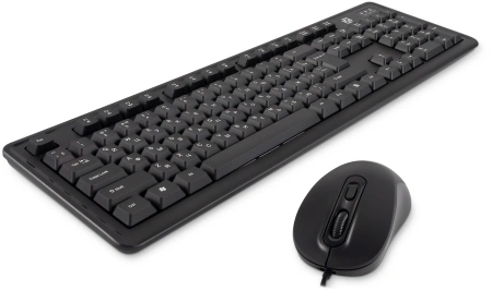 Клавиатура + мышь Оклик S605 клав:черный мышь:черный USB Multimedia