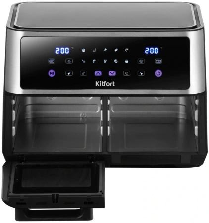 Аэрогриль Kitfort КТ-2256 11л 2850Вт черный/серебристый
