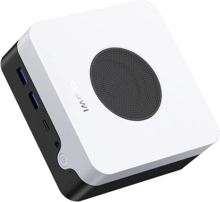 Неттоп Chuwi LarkBox X N150 (0.8) 16Gb SSD512Gb Graphics Windows 11 Pro 2.5xGbitEth+1xGbitEth WiFi BT черный/белый