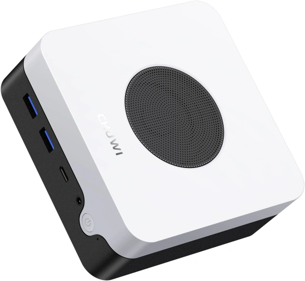 Неттоп Chuwi LarkBox X N150 (0.8) 16Gb SSD512Gb Graphics Windows 11 Pro 2.5xGbitEth+1xGbitEth WiFi BT черный/белый