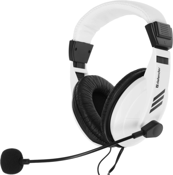 Наушники с микрофоном Defender Gryphon HN-750 белый/черный 2м накладные оголовье (63747)