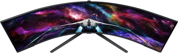 Монитор Samsung 57" Odyssey Neo G9 S57CG952NI черный VA LED 32:9 HDMI полуматовая HAS Piv 2500:1 420cd 178гр/178гр 7680x2160 240Hz FreeSync Premium Pro DP Dual UHD USB 19кг