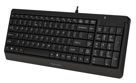 Клавиатура A4Tech FK15 черный USB (FK15 BLACK) кабель 1.5м