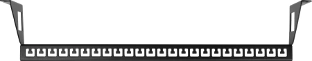 Патч-панель наборная Hyperline PPBL3-19-24S-RM 19" 1U 24xRJ45