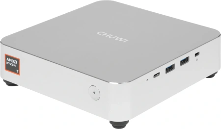 ПК Мини Chuwi AuBox Ryzen 7 8745HS (3.8) 32Gb SSD1Tb 780M Windows 11 Pro 2x2.5GbitEth WiFi BT 120W серебристый/черный