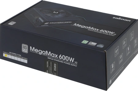 Блок питания Zalman ATX 600W ZM600-TXII V2 80+ white (20+4pin) APFC 120mm fan 6xSATA RTL