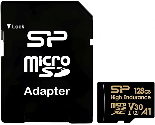 Флеш карта microSDXC 128GB Silicon Power SP128GBSTXDV3V1HSP High Endurance V30 A1 + adapter