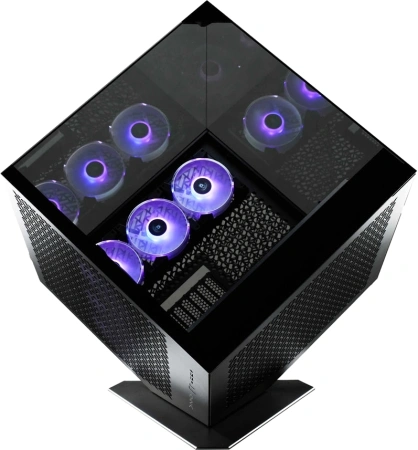 Корпус Azza CUBE PLUS черный без БП ATX 6x120mm 2xUSB3.0 audio bott PSU