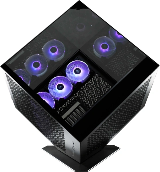 Корпус Azza CUBE PLUS черный без БП ATX 6x120mm 2xUSB3.0 audio bott PSU