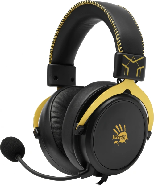 Наушники с микрофоном A4Tech Bloody M590i желтый/серый 1м мониторные USB оголовье (M590I SPORTS LIME)
