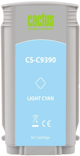 Картридж струйный Cactus CS-C9390 №70 светло-голубой (130мл) для HP DJ Z3100 с чипом