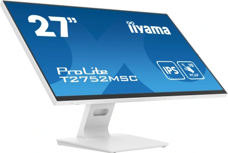 Монитор Iiyama 27" ProLite T2752MSC-W1 белый IPS LED 16:9 HDMI M/M глянцевая 1000:1 400cd 178гр/178гр 1920x1080 60Hz DP FHD USB Touch 6.7кг