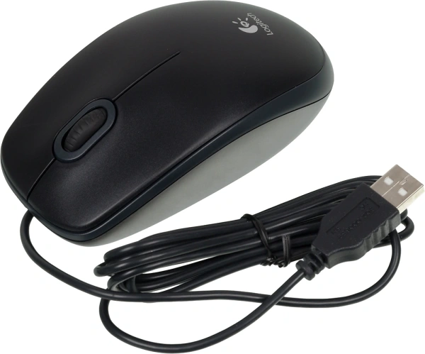 Мышь Logitech B100 черный оптическая 1000dpi USB 2but (910-003357)