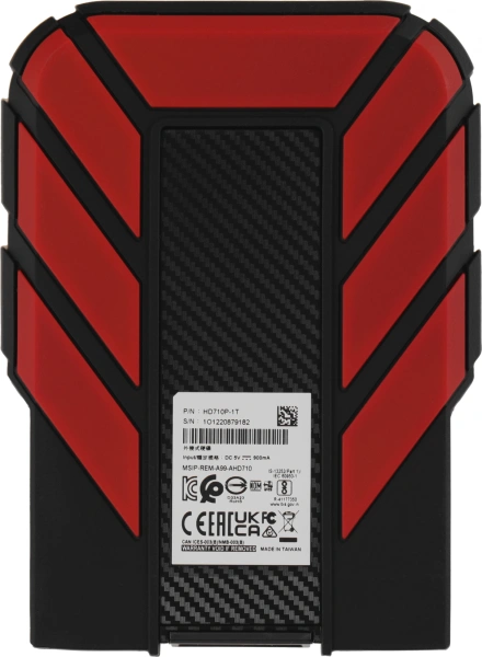 Жесткий диск A-Data USB3.0 1TB AHD710P-1TU31-CRD HD710Pro DashDrive Durable 2.5" красный