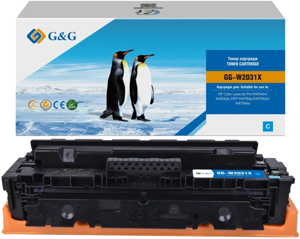 Картридж лазерный G&G GG-W2031X 415X голубой (6000стр.) для HP LJ M454/MFP M479